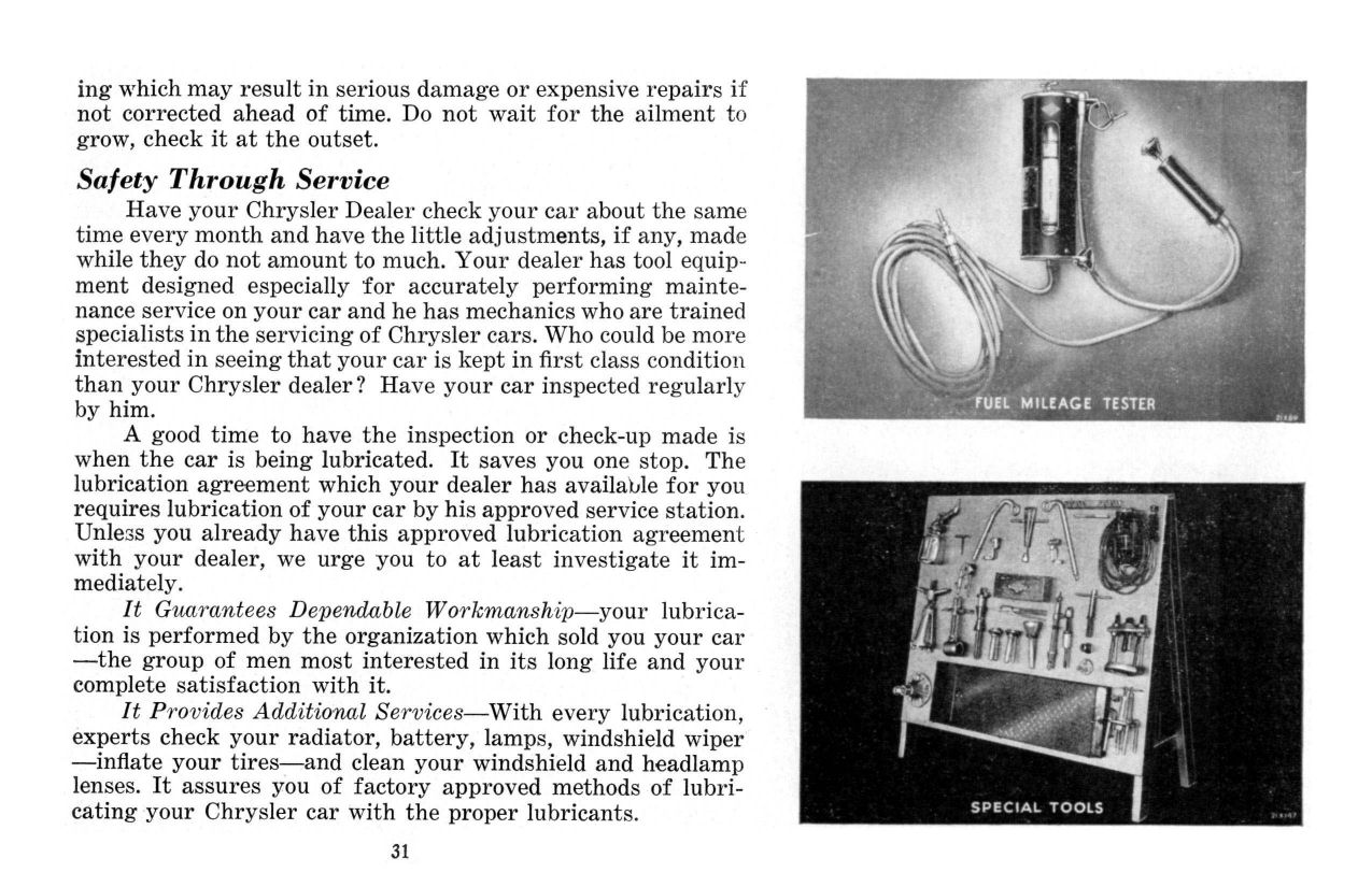 1939 Chrysler Owners Manual Page 58
